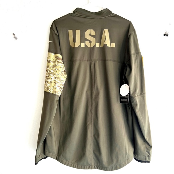 NIKE ARIZONA CARDINALS NFL SALUTE TO SERVICE SHIELD JACKET SIZE M Green Camo - Picture 8 of 8